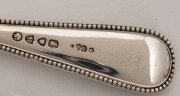 Antique English sterling silver cutlery set with beaded edges, by George Angell of London, mid 19th century, ​​​​​​​3950 grams (not includine knives) - 4