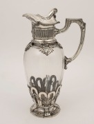 W.M.F. German silver plated claret jug, circa 1900, ​​​​​​​27cm high