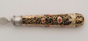 CROWN DERBY porcelain and silver plated stilton scoop in original plush fitted box, 19th/20th century, ​​​​​​​25cm long - 2