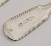 A pair of antique English sterling silver berry spoons made by Robert, James & Josiah Williams of Exeter, circa 1852, ​​​​​​​22.5cm long, 170 grams total - 2