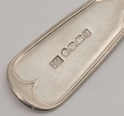 A pair of antique English sterling silver berry spoons made by Robert, James & Josiah Williams of Exeter, circa 1852, ​​​​​​​22.5cm long, 170 grams total - 3