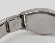 OMEGA manual wristwatch in stainless steel case, subsidiary second hand,and stainless steel expandable band, circa 1940. 2.5cm wide including crown - 2