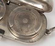 An antique sterling silver double sovereign case, made in Birmingham, circa 1894, ​​​​​​​6cm wide overall - 2