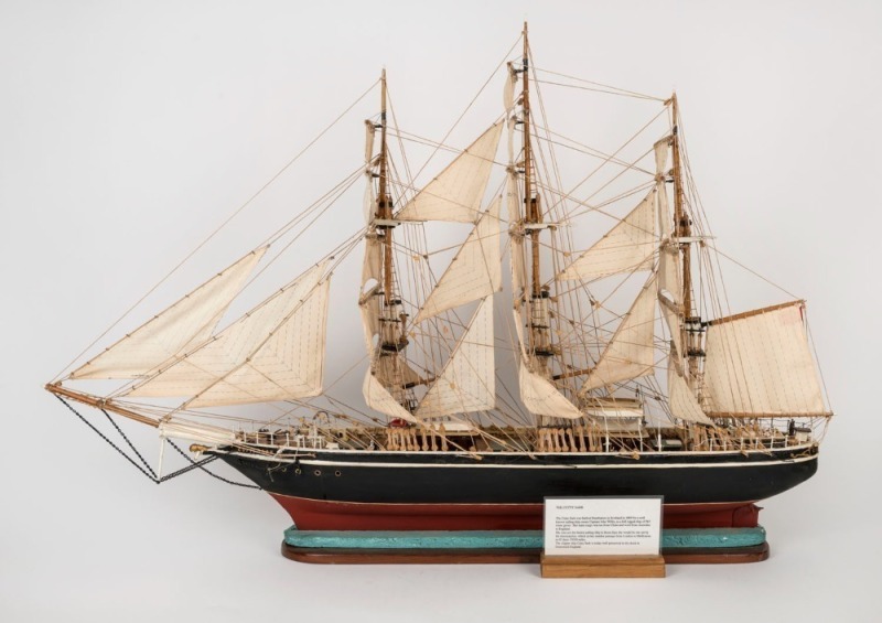 CUTTY SARK model tallship on stand, late 20th century, 62cm high, 94cm long