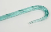 NAILSEA antique English glass walking cane, 19th century, 98cm high - 3
