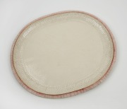BELLEEK antique Irish porcelain platter, 19th century, black factory mark to base, ​​​​​​​43.5cm wide