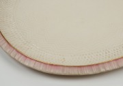 BELLEEK antique Irish porcelain platter, 19th century, black factory mark to base, ​​​​​​​43.5cm wide - 2