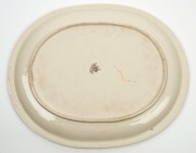 BELLEEK antique Irish porcelain platter, 19th century, black factory mark to base, ​​​​​​​43.5cm wide - 3