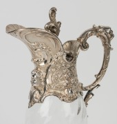 An antique claret jug with silver plated mounts, 19th/20th century, 33cm high - 2