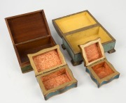 Four assorted Florentine table boxes, 20th century, ​​​​​​​the largest 16cm wide - 2