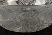 LALIQUE French art glass fruit bowl with bird motif, engraved "Lalique, France", 9.5cm high, 23.5cm diameter - 2