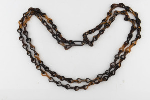 199 · A double strand antique tortoiseshell necklace, 19th century, ​70cm long