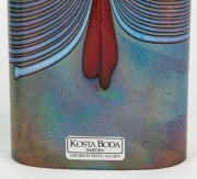 KOSTA BODA two Swedish art glass vases by Bertil Vallien, both signed to base, 27cm high and 13cm high - 3