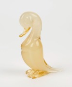 V. NASON Murano glass duck statue, with original label "V. Nason & C., Murano, Italy", 13cm high - 2