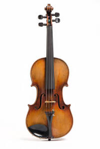 VIOLIN: Fine French trade violin with bow & case. Niclaus Amatus copy c1920s.
