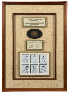 W. G. Grace visited Australia in 1873–74 as captain of "W.G. Grace's XI". An original vintage brass belt buckle, oval-shaped, with a title ribbon across the base "AUSTRALIA - W.G. GRACE'S - PLAYERS" above which is a central vignette head and shoulder port