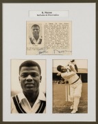 A collection of individually framed and glazed original signatures accompanied by photographs comprising of S. Ramadhin (West Indies), Nurse (West Indies), Nawab of Patudi (India), Ian McLachlan (Australia) and Englishmen Alan Ingleby-Mackenzie, K, Taylor - 5