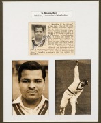 A collection of individually framed and glazed original signatures accompanied by photographs comprising of S. Ramadhin (West Indies), Nurse (West Indies), Nawab of Patudi (India), Ian McLachlan (Australia) and Englishmen Alan Ingleby-Mackenzie, K, Taylor - 6