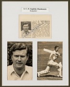 A collection of individually framed and glazed original signatures accompanied by photographs comprising of S. Ramadhin (West Indies), Nurse (West Indies), Nawab of Patudi (India), Ian McLachlan (Australia) and Englishmen Alan Ingleby-Mackenzie, K, Taylor - 8