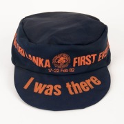 CRICKET CAPS: A small group comprising of an unknown English club peaked woollen cap circa, 1970s; a 1990 Asian Pacific Cricket Tournament peaked cap; a 1982 Sri Lanka v. England inaugural Test Match souvenir peaked cap and an Australian One Day (yellow) - 3