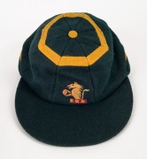 CRICKET CAPS: A small group comprising of an unknown English club peaked woollen cap circa, 1970s; a 1990 Asian Pacific Cricket Tournament peaked cap; a 1982 Sri Lanka v. England inaugural Test Match souvenir peaked cap and an Australian One Day (yellow) - 4