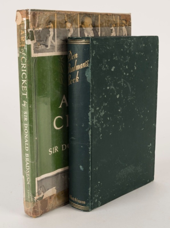 DON BRADMAN personally signed and dedicated books: ''Don Bradman's Book" [Hutchinson, London, 1930] and "The Art of Cricket" [Hodder and Stoughton, London, 1958]. (2 items).