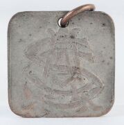 SOUTH AUSTRALIAN CRICKET ASSOCIATION (SACA): 1892-93 Membership fob for "Full Member 130". - 2