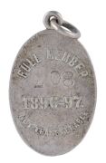 SOUTH AUSTRALIAN CRICKET ASSOCIATION (SACA): 1896-97 Membership fob for "Full Member 208".