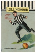 1906 Valentine's 'League Series' picture postcard for COLLINGWOOD, Used.