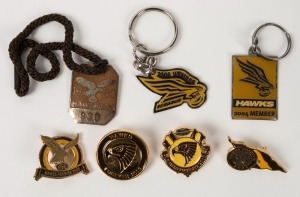 HAWTHORN: 1980-2010 range of membership fobs and badges (7 items)