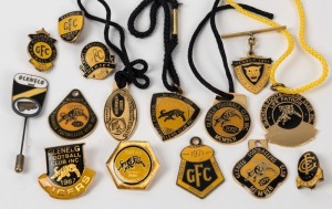 GLENELG FOOTBALL CLUB: 1949-2005 range of membership badges and fobs including 1949, 1954, 1955 and 1965 (15 items)