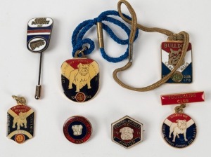 CENTRAL DISTRICT FOOTBALL CLUB (S.A.N.F.L.) 1968-1992 membership badges and fobs plus one undated example for Repco (7 items)