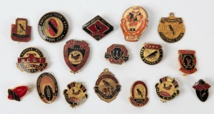 WEST BROKEN HILL FOOTBALL CLUB: 1946-1980 range of membership badges and fobs including 1946, 1947, 1948, 1950, 1951, 1954, 1955 (17 items)