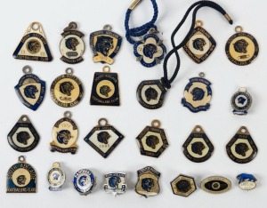 SOUTH ADELAIDE FOOTBALL CLUB: 1967-1988 duplicated range of membership fobs and badges (26 items)