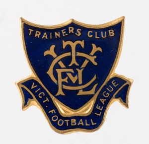 VICTORIAN FOOTBALL LEAGUE TRAINERS CLUB: Lapel badge circa 1960's