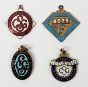 SYDNEY CRICKET GROUND: Membership fobs 1926-27, 1932-33 (#1878), 1949-50 (G00127) and 1952-53 (#F8578) (4 items)