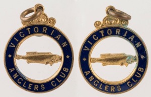 VICTORIAN ANGLERS CLUB: 1927-28 membership fobs (2) by Stokes