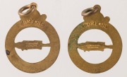 VICTORIAN ANGLERS CLUB: 1927-28 membership fobs (2) by Stokes - 2