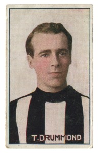 THORPE'S Chocolate Fudge ("League Captains") T Drummond (of Collingwood): blank back, extremely rare, superb condition