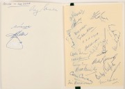 1980 Centenary Test Match, England: 30th August 1980 Dinner menu from the Hotel Russell, signed by 25 greats of the game who were present at the event, including Bill Ponsford, Dennis Lillee, Greg Chappell, Gubby Allen, Bob Simpson, Richie Benaud, Colin C - 4