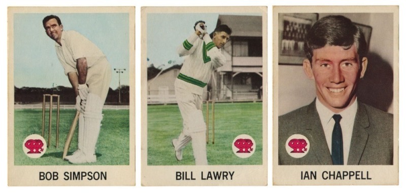 1965 SCANLEN'S Cricket Gum "Cricketers", complete series [40], most in lovely condition. Also, a few unrelated cards. (63).