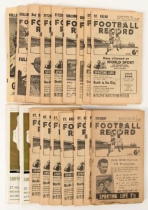 The Football Record: 1952 - 1965, a duplicated range in mixed condition; includes Finals. (19 items).