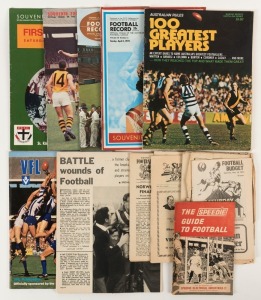 The Football Record: Special editions for the Royal Visit (April 5), VFL Park Opening (April 18), the Victoria v W.A. Interstate Match (June 13) and the First Semi-Final (Sept.5); also, various other football related publications.