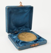 1896 Athens Olympics Gilt Bronze Participation Medal, gifted to prominent officials and elite athletes from this historic Olympiad, the offered medal is by W. Pittner, Austria is extremely scarce. The design is identical to the solid bronze participation - 3