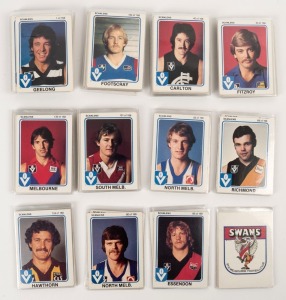 1981 Scanlens 'Footballers', complete set [168] plus [12] un-numbered checklists, mostly VG to excellent. (Total: 180).