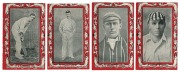 W. D. & H. O. WILLS: 1910-11 Australian and South African Cricketers large part set (43/60) with red or blue borders and with "Capstan" or "Vice-Regal" advertising backs. - 5