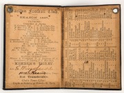 1887 Carlton membership season ticket, covered in gilt tooled dark blue and pale brown leather binding; the interior surfaces with printed details of the club leadership and the fixtures for the club's first and second teams, overall 7.5 x 10.3cm when ope - 2