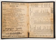 1891 Carlton membership season ticket (#307), covered in gilt tooled black leather binding; the interior surfaces with printed details of the club leadership and the fixtures for the club's first and second teams, overall 7.6 x 11.1cm when opened out. The - 2