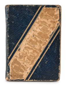 1893 Carlton membership season ticket, covered in gilt tooled navy and cream leather binding, the interior surfaces with printed details of the club leadership and the fixtures for the club's first team and retaining the full set of dated weekly tickets f
