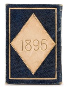 1895 Carlton membership season ticket, covered in gilt tooled navy and cream leather binding, the interior surfaces with printed details of the club leadership and the fixtures for the club's first team and retaining twelve of the original dated weekly ti - 2